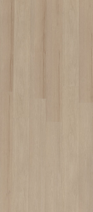 A picture showing the 6.5mm lvp flooring called Pompeii. It has a light medium beige hue and silver chain embossing, giving the floor an ultra-realistic look.