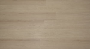 A picture showing the 6.5mm lvp flooring called Pompeii. It has a light medium beige hue and silver chain embossing, giving the floor an ultra-realistic look.